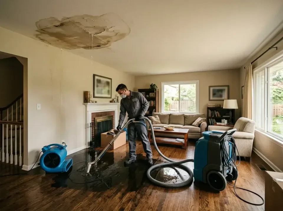 attic-pipe-burst-ceiling-drip-008 — frequently asked questions, Water Damage Restoration & Carpet Care in Du Quoin, IL